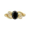 Black Cubic Zirconia Engagement Ring