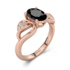 Black Cubic Zirconia Engagement Ring