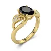 Black Cubic Zirconia Engagement Ring