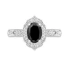 Black Cubic Zirconia Engagement Ring