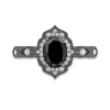 Black Cubic Zirconia Engagement Ring