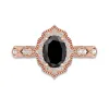 Black Cubic Zirconia Engagement Ring