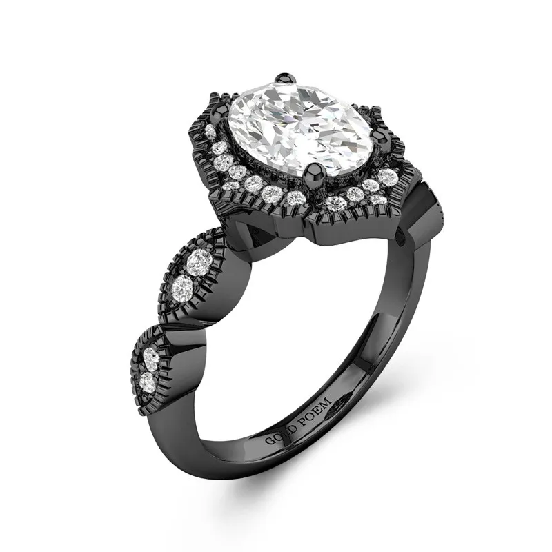 925 Sterling Silver Halo Engagement Ring