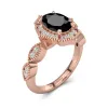Black Cubic Zirconia Engagement Ring