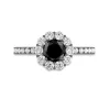 Noir Zircon cubique Bague de fiançailles