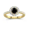 Black Cubic Zirconia Engagement Ring