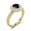 Black Cubic Zirconia Engagement Ring