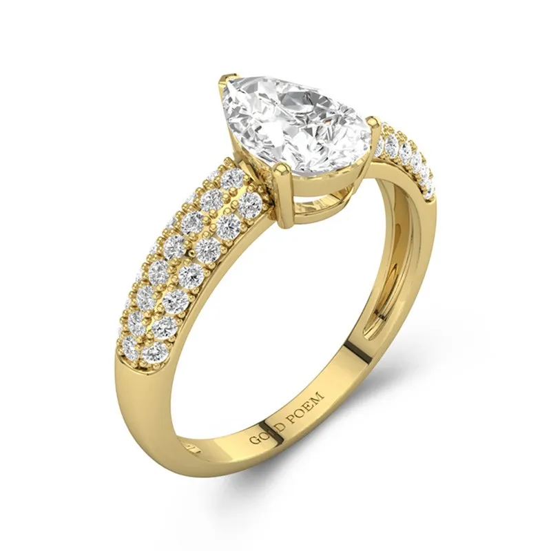 Pavé Engagement Ring 1.50ct Moissanite