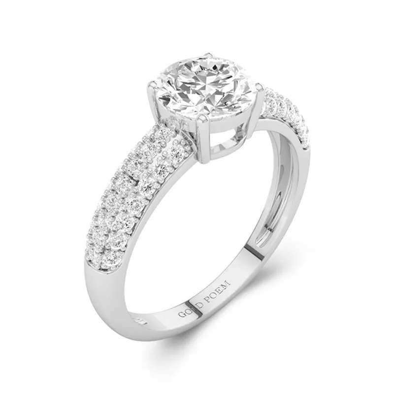 Pavé Engagement Ring 1.20ct Moissanite