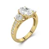 Three Stone Trellis Engagement Ring 2.00ct Moissanite