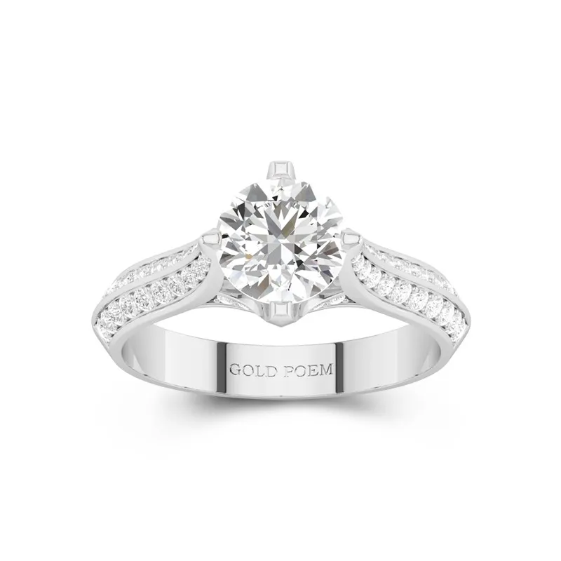 Pavé East West Engagement Ring 1.50ct Cubic Zirconia