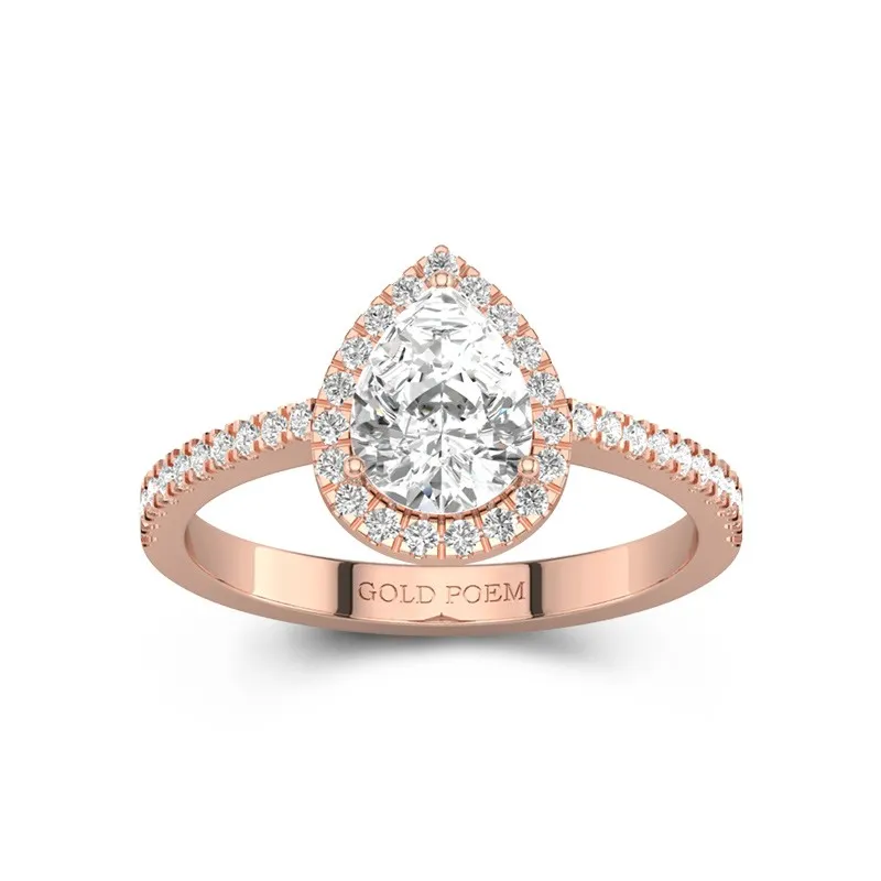 Halo Engagement Ring 1.20ct Moissanite