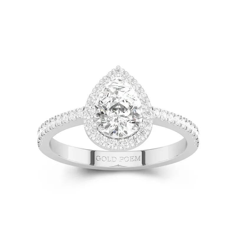 Halo Engagement Ring 1.20ct Moissanite