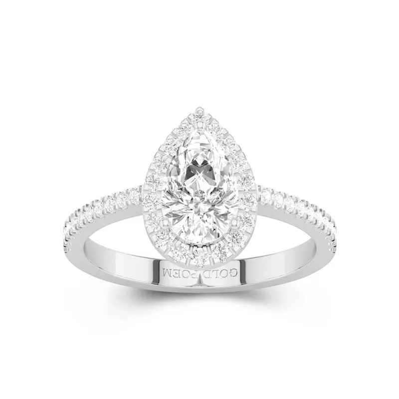 Halo Engagement Ring 1.50ct Moissanite