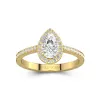 Halo Engagement Ring 1.00ct Moissanite