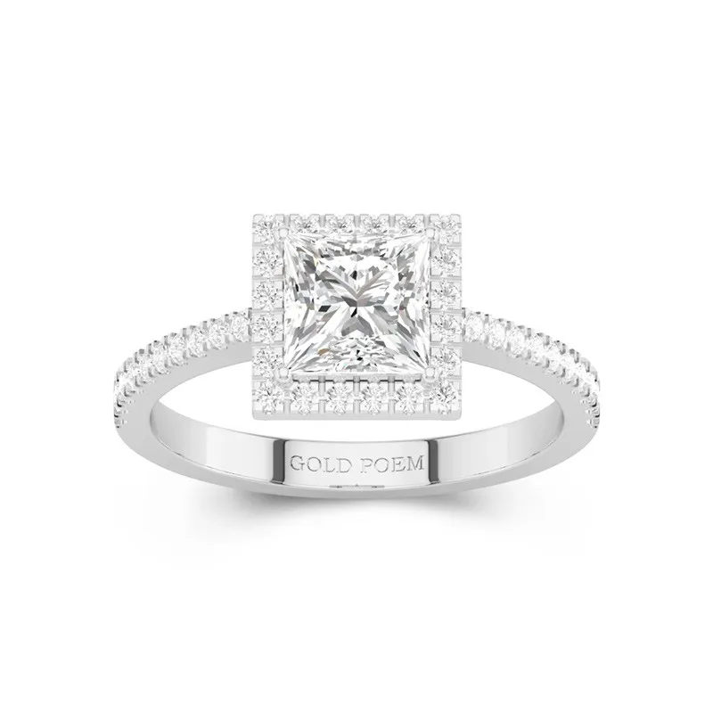 Halo Engagement Ring 1.20ct Moissanite