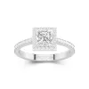 Halo Engagement Ring 1.00ct Moissanite