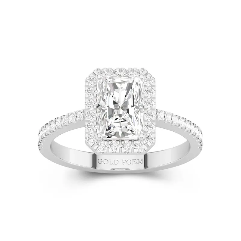 Halo Engagement Ring 2.00ct Moissanite