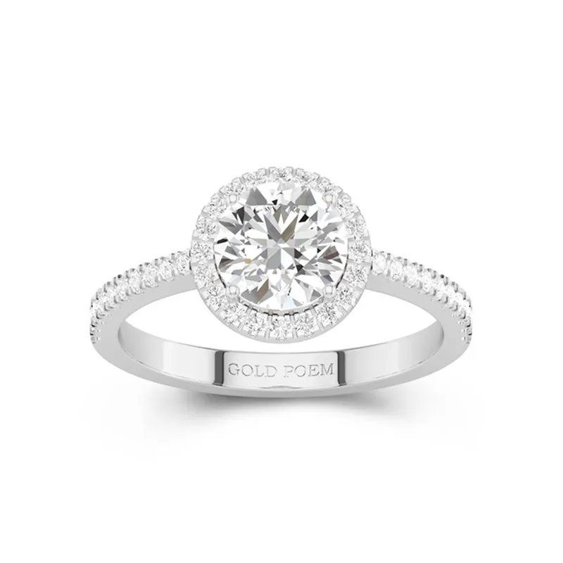 Halo Engagement Ring 1.20ct Moissanite