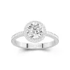 Halo Engagement Ring 1.20ct Moissanite