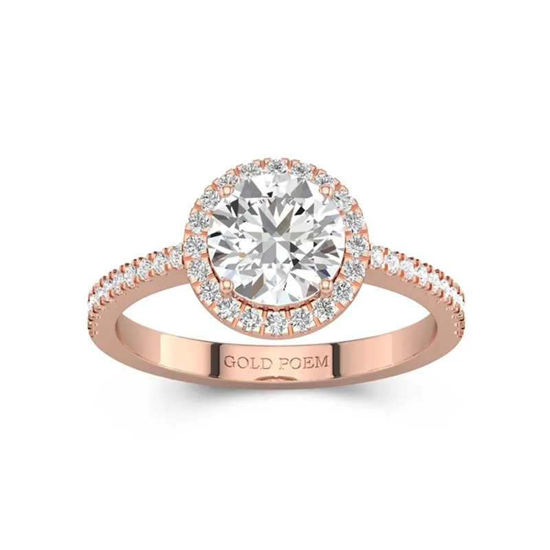 Halo Engagement Ring 1.50ct Moissanite