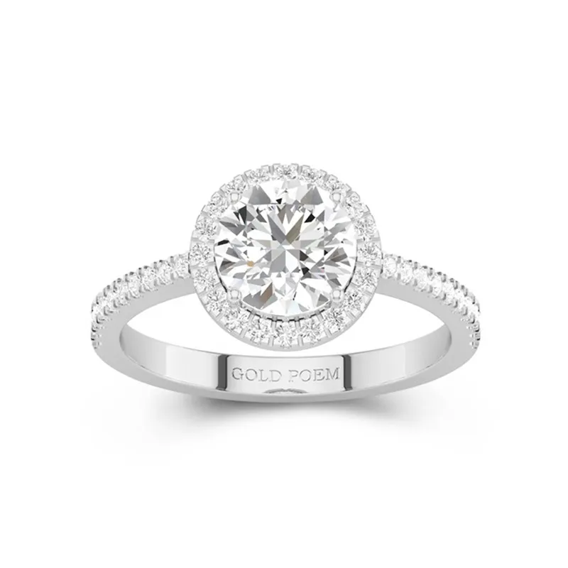 Halo Engagement Ring 1.50ct Moissanite