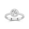 Halo Engagement Ring 1.00ct Moissanite