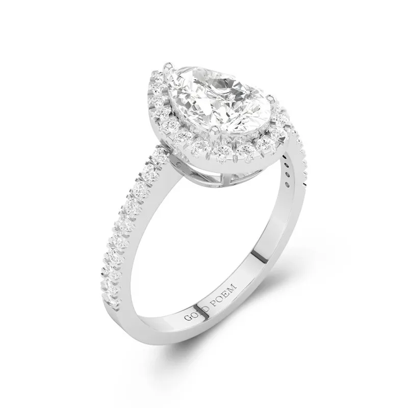 Halo Engagement Ring 1.50ct Moissanite