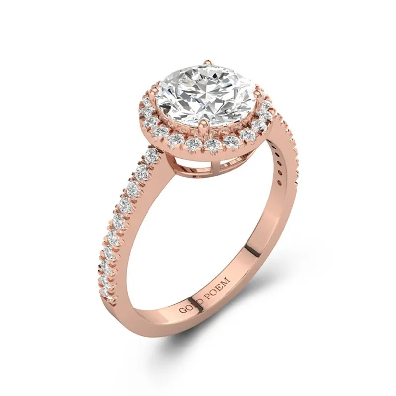 Halo Engagement Ring 1.20ct Moissanite