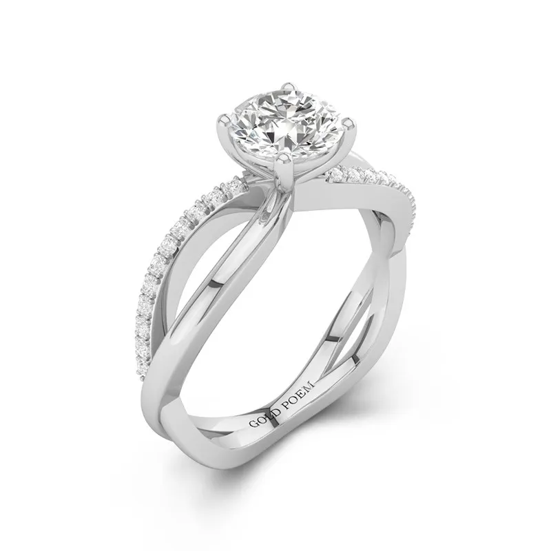 Prong Engagement Ring 1.00ct Moissanite