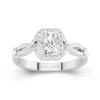 Halo Engagement Ring 1.00ct Moissanite