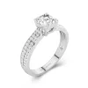 0.80ct Moissanite Engagement Ring 14K White Gold