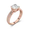 1.50ct Moissanite Engagement Ring 18K Rose Gold