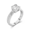 1.50ct Moissanite Engagement Ring 18K White Gold