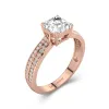 1.00ct Moissanite Engagement Ring 18K Rose Gold