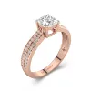 0.80ct Moissanite Engagement Ring 18K Rose Gold