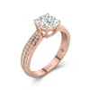 1.50ct Moissanite Engagement Ring 14K Rose Gold