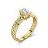 0.80ct Moissanite Engagement Ring 14K Gold