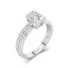 1.00ct Moissanite Engagement Ring 14K White Gold