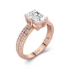 2.00ct Moissanite Engagement Ring 18K Rose Gold