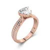 1.20ct Moissanite Engagement Ring 14K Rose Gold