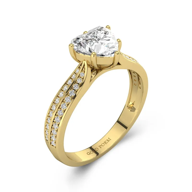 1.20ct Moissanite Engagement Ring 14K Gold