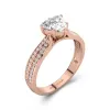 1.00ct Moissanite Engagement Ring 14K Rose Gold