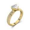 1.00ct Moissanite Engagement Ring 14K Gold