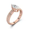 1.00ct Moissanite Engagement Ring 14K Rose Gold