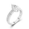 1.00ct Moissanite Engagement Ring 14K White Gold