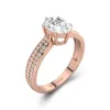 1.50ct Moissanite Engagement Ring 14K Rose Gold