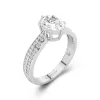 1.50ct Moissanite Engagement Ring 14K White Gold