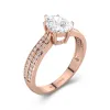 1.20ct Moissanite Engagement Ring 14K Rose Gold