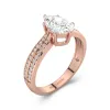 1.50ct Moissanite Engagement Ring 14K Rose Gold